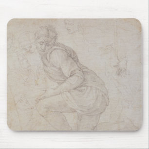 Inv. 5211-75 kniender Mann Fawkener Vorderseite Mousepad