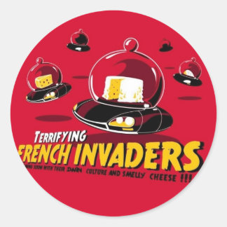 Invaders Runder Aufkleber