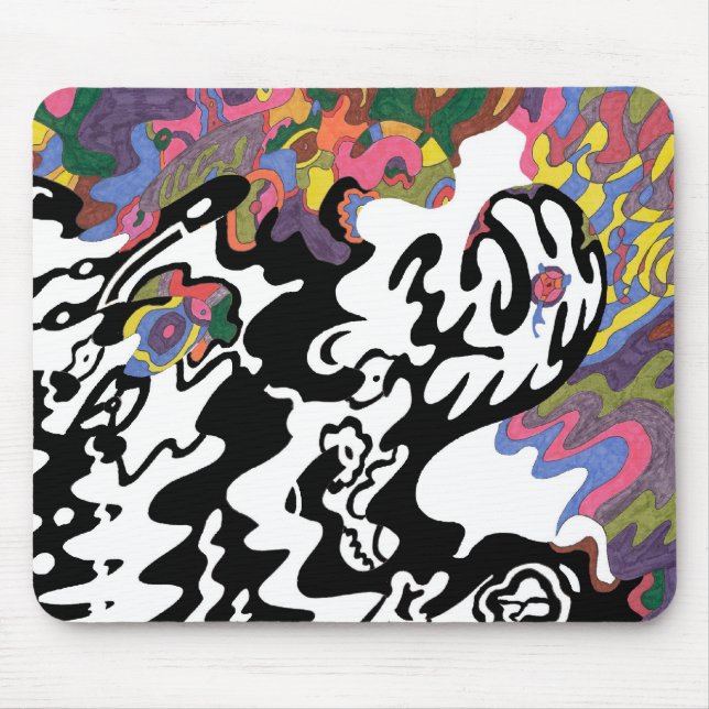 "Invasion" Abstrakter Kunst Mousepad (Vorne)