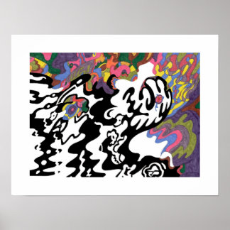 "Invasion" Abstrakter Kunst Poster