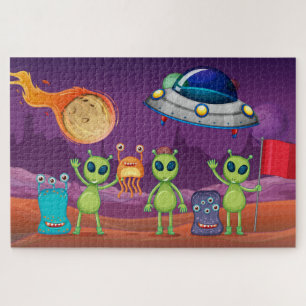 Invasion d'aliens de l'espace Puzzle
