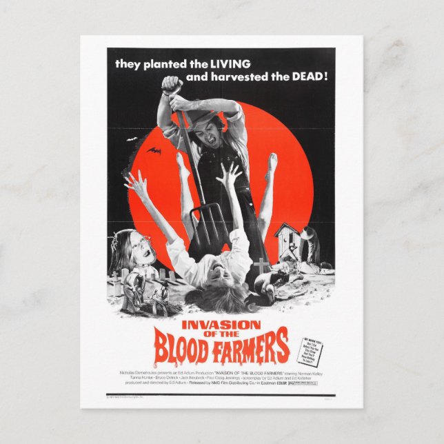 INVASION DE LA CARTE POSTALE DES AGRICULTEURS SANG (Devant)