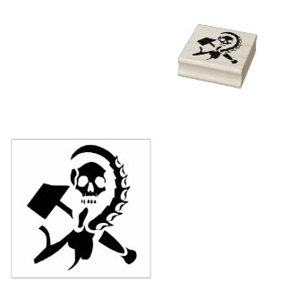 Invasion der russischen Sichel- und Hammerbäume Gummistempel