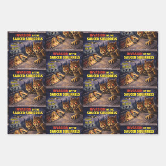 Invasion of the Saucer Squirrels Geschenkpapier Set