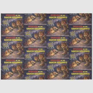 Invasion of the Saucer Squirrels Seidenpapier