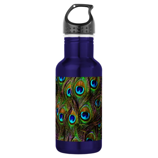 Invasion von PfauenFedern - Trinkflasche (Vorderseite)