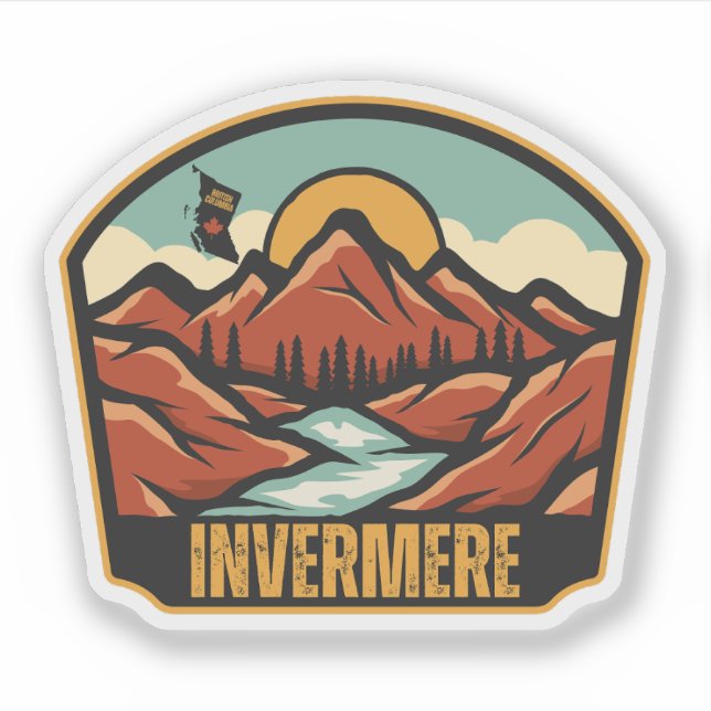 Invermere, British Columbia Aufkleber (Vorderseite)