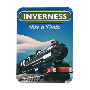 Inverness Schottland Lokomotive Reiseplakat Magnet