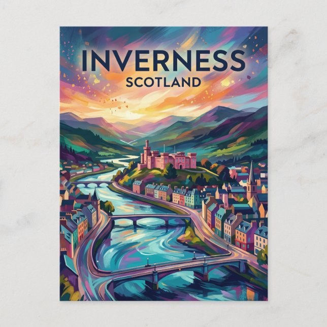 Inverness Schottland Postkarte (Vorderseite)