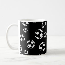 Inverse Fußball- / Fußball-Farben-Kugelmuster Kaffeetasse
