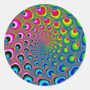Inverse Spirale Runder Aufkleber