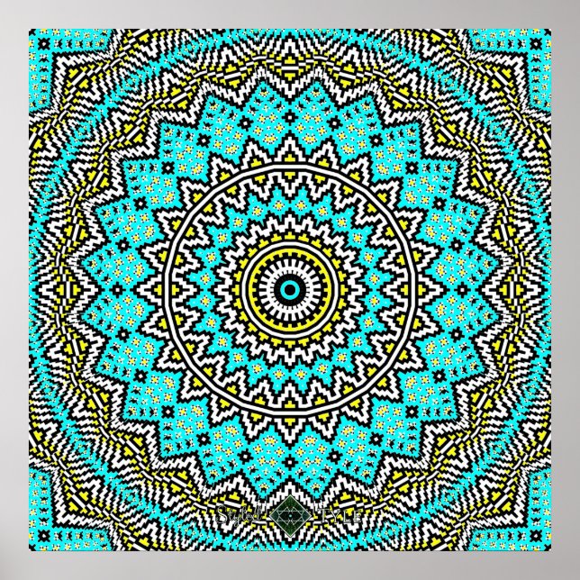 Invert Mosaik Mandala 2 Poster (Vorne)