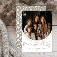 Invertierte Arch Trendy Peace Liebe und Joy Foto