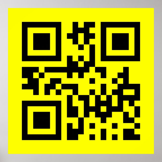 Invertierte ☻ glückliche Seite — QR-Code Poster (Vorne)