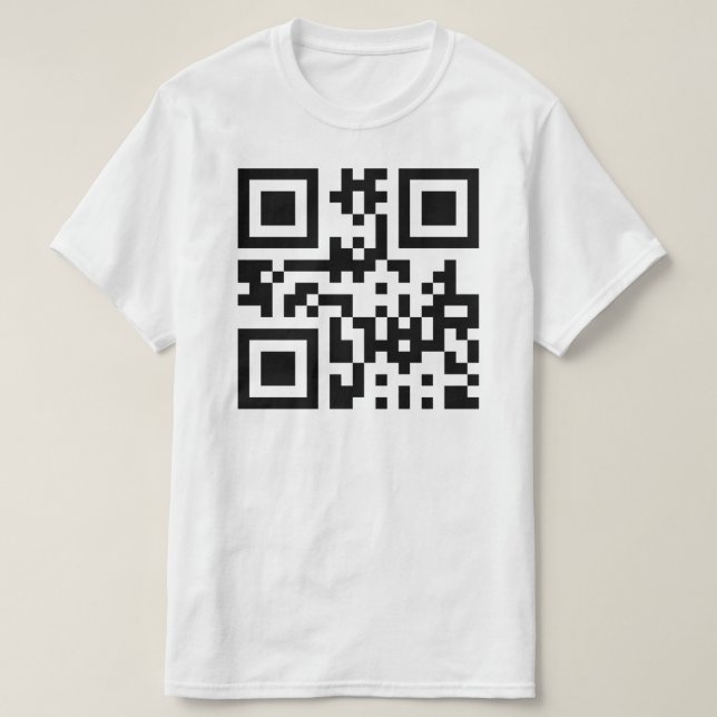 Invertierte ☻ glückliche Seite — QR-Code T-Shirt (Design vorne)