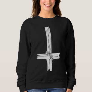 Invertierte Kreuz-Schwarzbock-Kult gegen Dunkelhei Sweatshirt