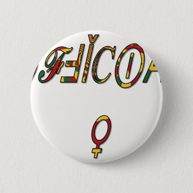 Invertierte "OFFIZIELLE" Symbolkunst Button (Vorderseite)