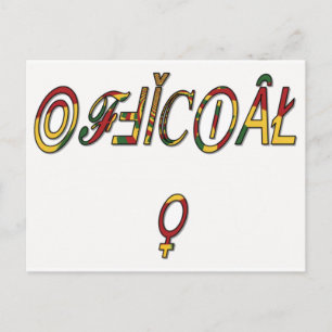 Invertierte "OFFIZIELLE" Symbolkunst Postkarte