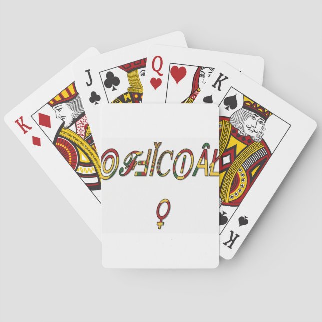 Invertierte "OFFIZIELLE" Symbolkunst Spielkarten (Rückseite)