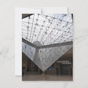 Invertierte Pyramide im Louvre Museum, Paris Postkarte