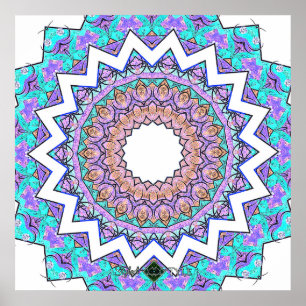 Invertierter konfliktreicher Mandala Poster