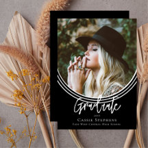 Invertiertes Arch Trendy Script Graduate Foto