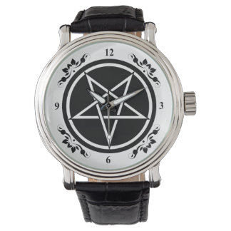 invertiertes Pentagramm Armbanduhr