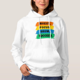 Investieren, fokussieren, wachsen, motivierend Erf Hoodie