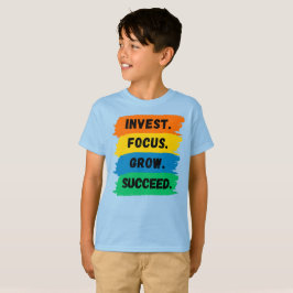 Investieren, fokussieren, wachsen, motivierend Erf T-Shirt