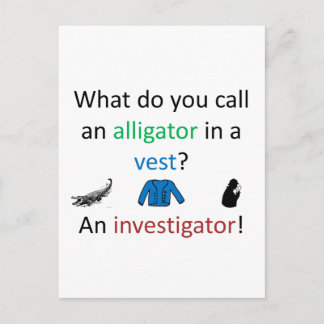 Investigator Joke Postkarte