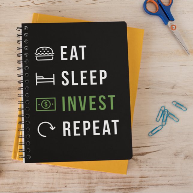 INVESTITIONEN VON ESSENSCHLAFEN - WIEDERHOLUNGSMAR NOTIZBLOCK (stock market investor quote notebook)