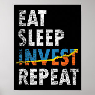 INVESTITIONEN VON ESSENSCHLAFEN - WIEDERHOLUNGSMAR POSTER