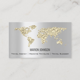 Investitions-Finanzhochzeits-reisendes Weltgold Visitenkarte