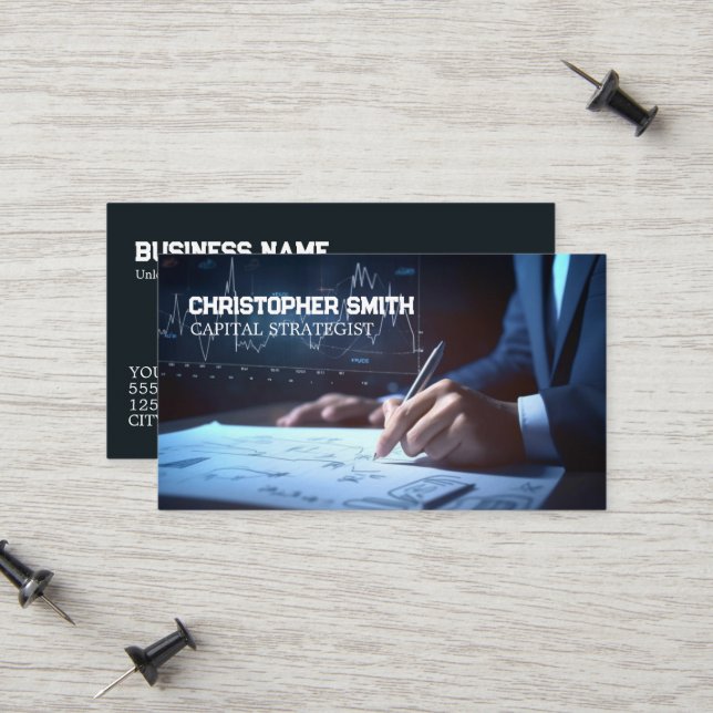 Investmentbanker Finance Telefonnummerkarte (Vorderseite/Rückseite Beispiel)