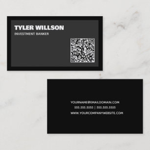 Investmentbanker QR-Code Visitenkarte