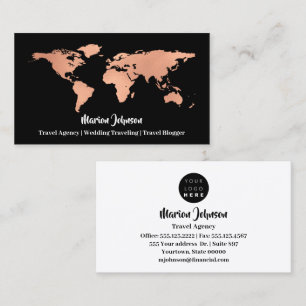 Investments Finance Wedding Travel Black Rose Visitenkarte