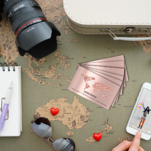 Investments Finance Wedding Travel World Rose Visitenkarte
