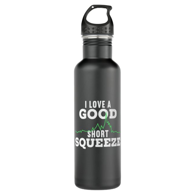 Investor A Good Short Squeeze Edelstahlflasche (Vorderseite)