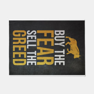 Investor Buy Fear Sell Greed Trader Fußmatte