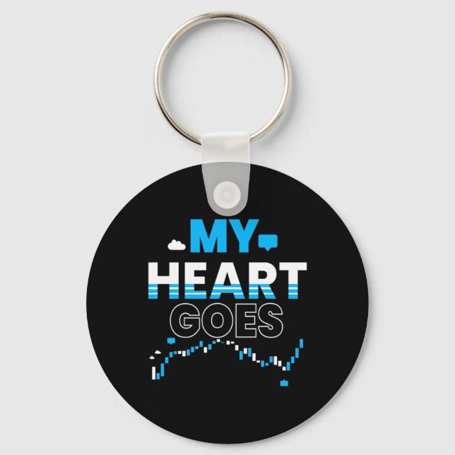 Investor My Heart Goes Chart Schlüsselanhänger (Vorderseite)