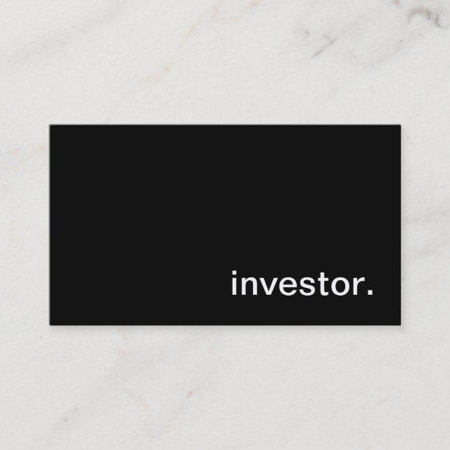 Investor-Visitenkarte Visitenkarte (Vorderseite)