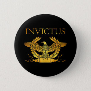 Invictus golden logo button