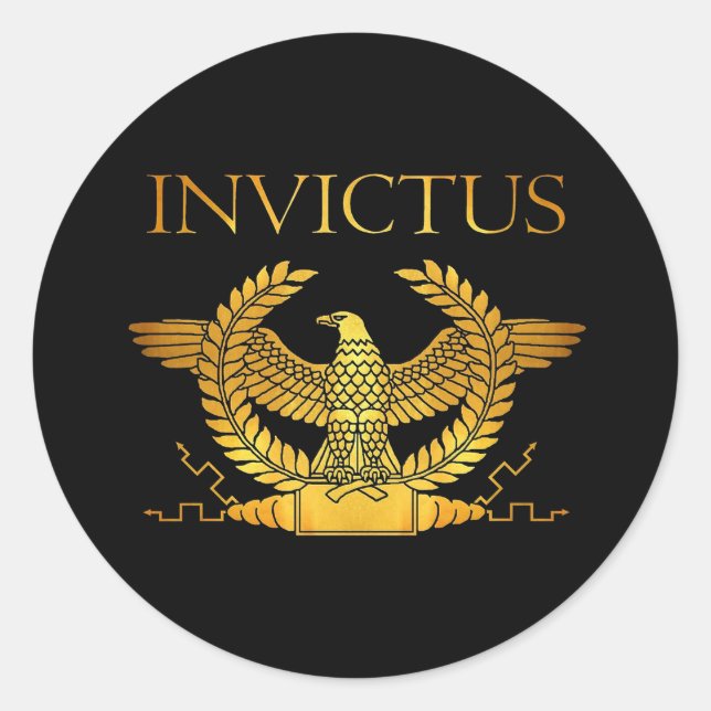 Invictus Logo Runder Aufkleber (Vorderseite)