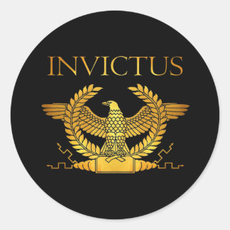 Invictus Logo Runder Aufkleber