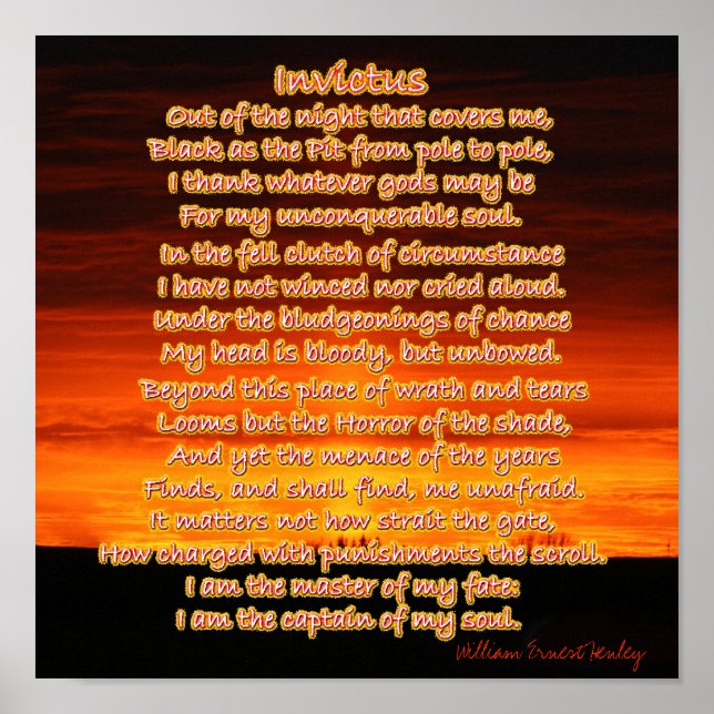 Invictus Poster (Vorne)