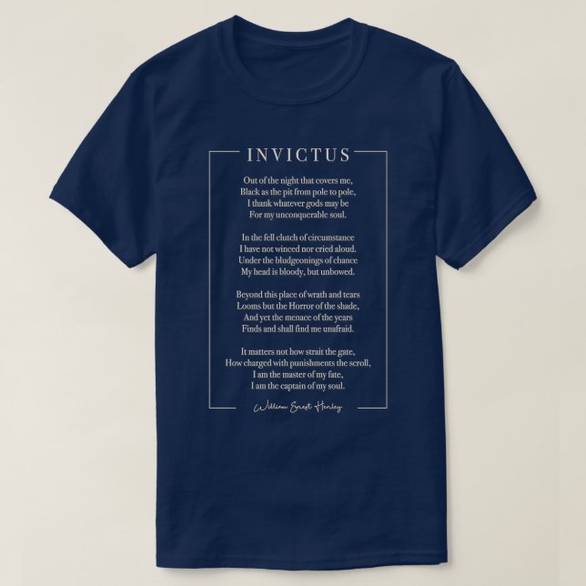 Invictus white T-Shirt (Design vorne)