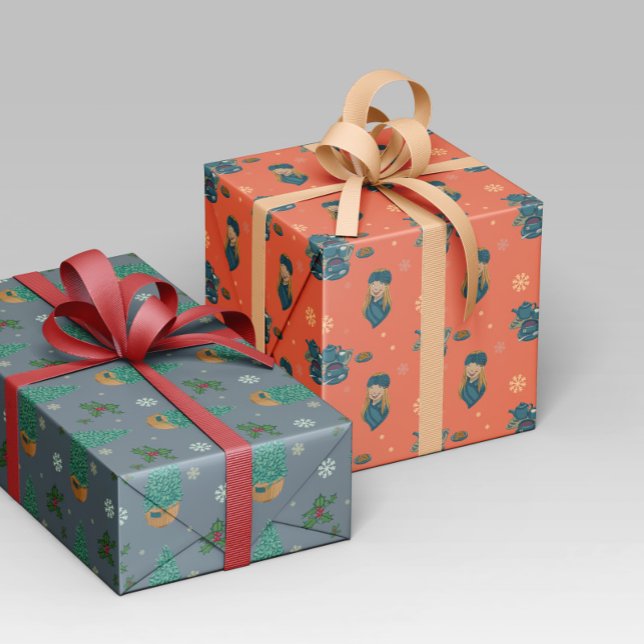 Invierno acogedor con té caliente y pastas geschenkpapier (Von Creator hochgeladen)