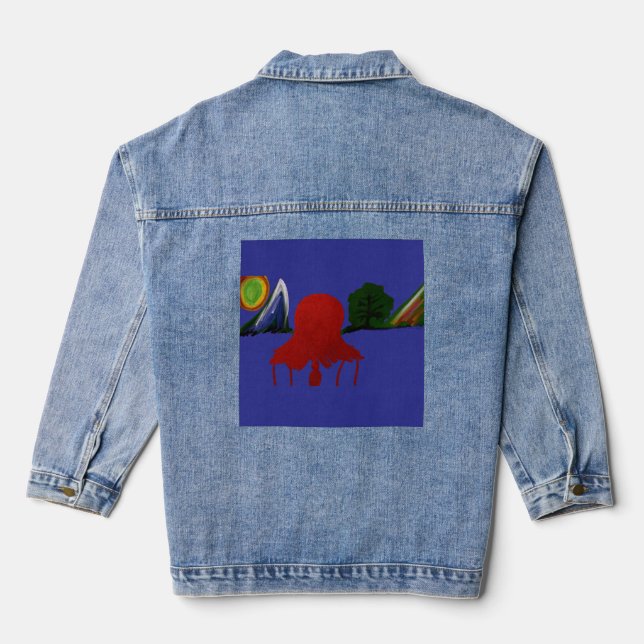 Invisible Girl Trapped in Another Universe Jeansjacke (Rückseite)