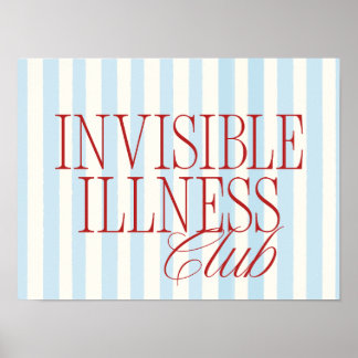 'Invisible Illness Club' Chronische Krankheit Post Poster