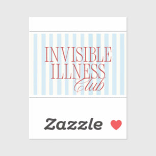 'Invisible Illness Club' Süßer Spoonie-Aufkleber Aufkleber